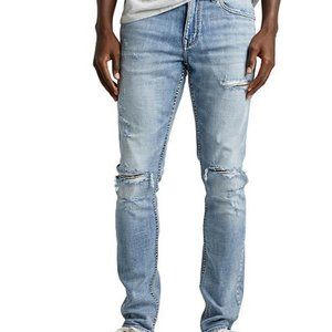 Mens Silver Jeans Low Rise Kenaston Slim Leg